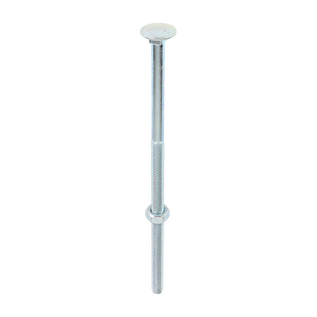 This is an image of Timco - Carriage Bolts & Hex Nuts - Zinc M10 x 240mm - (10 PCS Box) 10240CB
