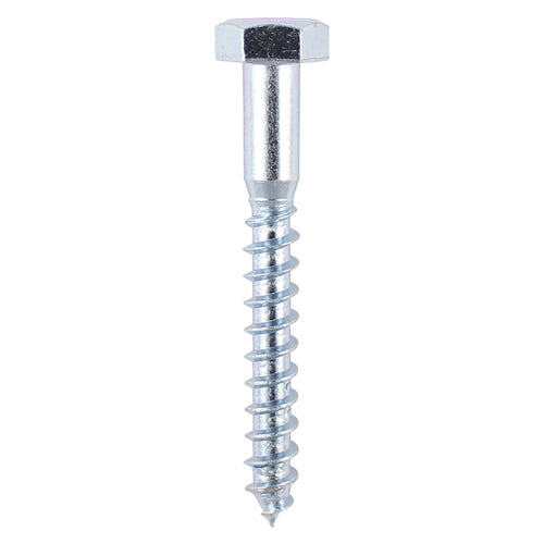 This is an image of Timco - Coach Screws - Hex - Zinc 10.0 x 50mm - (4 PCS TIMpac) 1050CSCP
