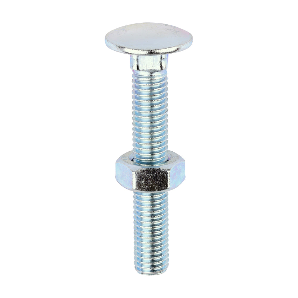 This is an image of Timco - Carriage Bolts & Hex Nuts - Zinc M10 x 65mm - (50 PCS Box) 1065CB