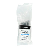This is an image of Timco - Carriage Bolts - A2 Stainless Steel M10 x 75mm - (5 PCS Bag) 1075CBSSX