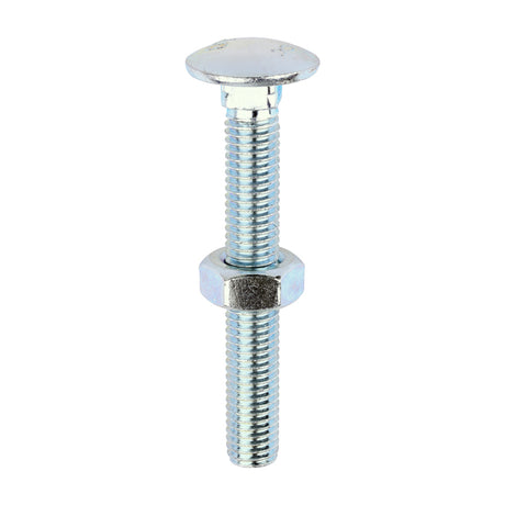 This is an image of Timco - Carriage Bolts & Hex Nuts - Zinc M10 x 75mm - (50 PCS Box) 1075CB