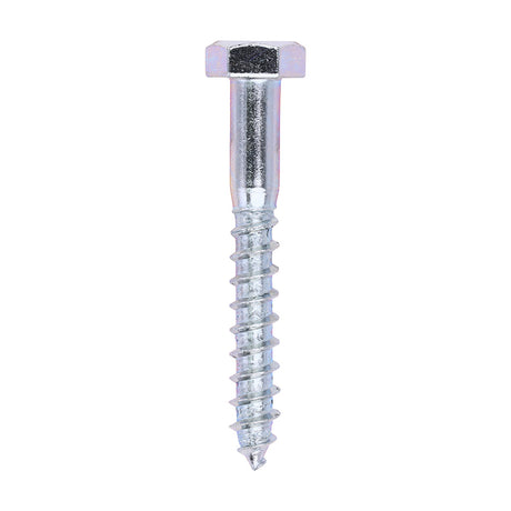 This is an image of Timco - Coach Screws - Hex - Zinc 10.0 x 75mm - (100 PCS Box) 1075CSC