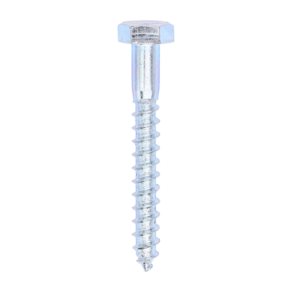 This is an image of Timco - Coach Screws - Hex - Zinc 10.0 x 80mm - (50 PCS Box) 1080CSC