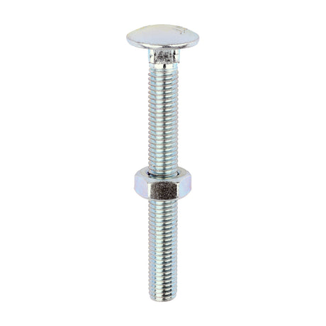 This is an image of Timco - Carriage Bolts & Hex Nuts - Zinc M10 x 90mm - (25 PCS Box) 1090CB