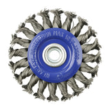 This is an image of Timco - Angle Grinder Wheel Brush - Twisted Knot Stainless Steel 115mm (1 Each Box) 115TWTSS