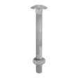 This is an image of Timco - Carriage Bolts & Hex Nuts - Hot Dipped Galvanised M12 x 110mm - (25 PCS Box) 12110CBG