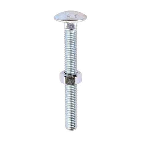 This is an image of Timco - Carriage Bolts & Hex Nuts - Zinc M12 x 110mm - (25 PCS Box) 12110CB