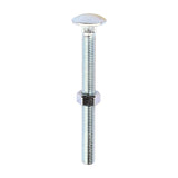 This is an image of Timco - Carriage Bolts & Hex Nuts - Zinc M12 x 130mm - (10 PCS Box) 12130CB