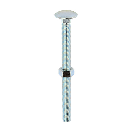 This is an image of Timco - Carriage Bolts & Hex Nuts - Zinc M12 x 150mm - (10 PCS Box) 12150CB