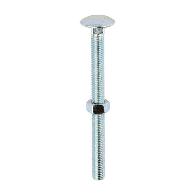This is an image of Timco - Carriage Bolts & Hex Nuts - Zinc M12 x 150mm - (10 PCS Box) 12150CB