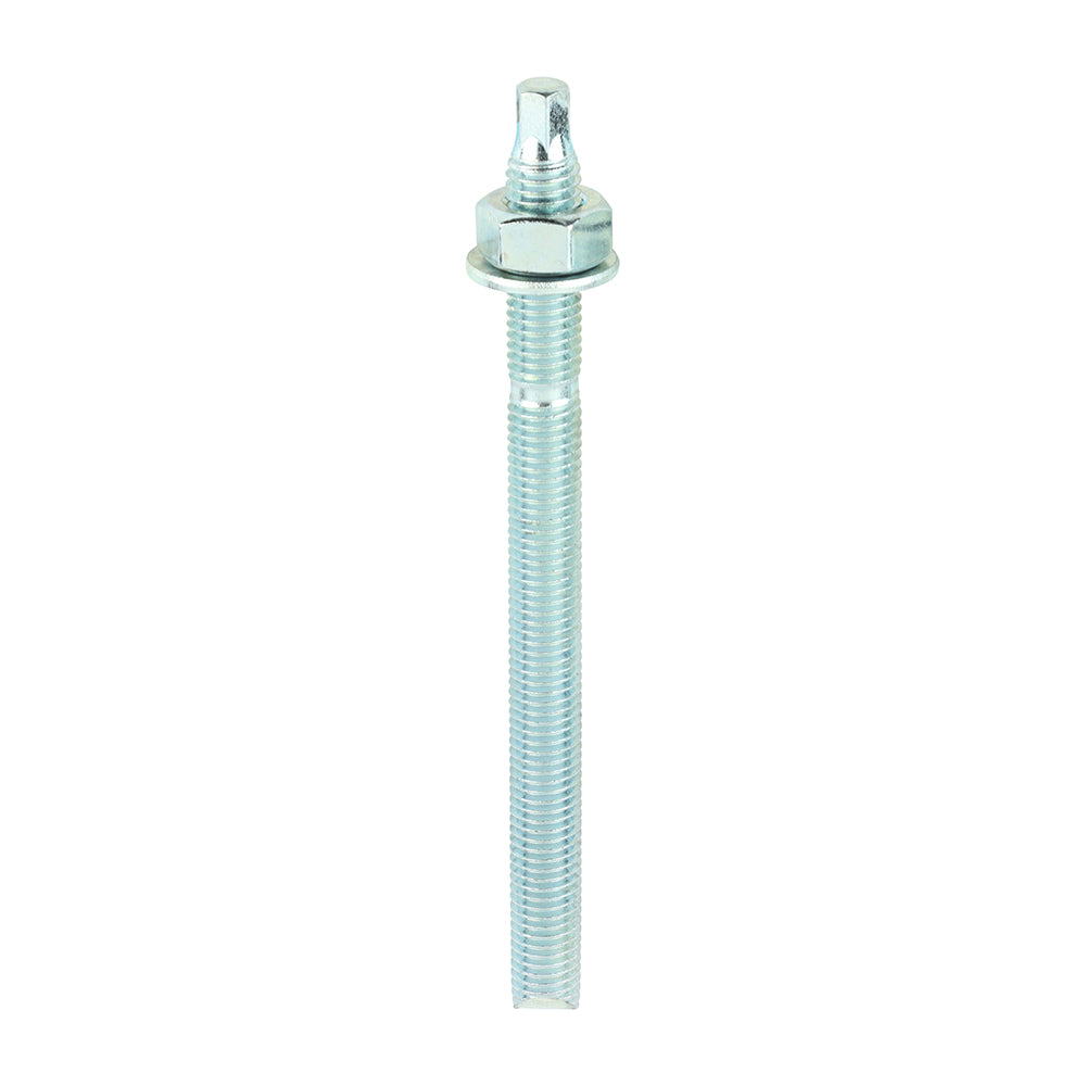 This is an image of Timco - Chemical Anchor Threaded Studs, Nuts & Washers - Zinc M12 x 160mm - (10 PCS Box) 12160CS