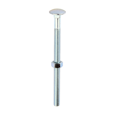 This is an image of Timco - Carriage Bolts & Hex Nuts - Zinc M12 x 180mm - (10 PCS Box) 12180CB