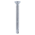 This is an image of Timco - Window Fabrication Screws - Countersunk with Ribs - PH - Self-Tapping - Self-Drilling Point - Zinc 3.9 x 16mm - (1000 PCS Box) 121Z