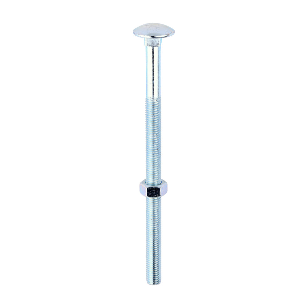 This is an image of Timco - Carriage Bolts & Hex Nuts - Zinc M12 x 200mm - (10 PCS Box) 12200CB