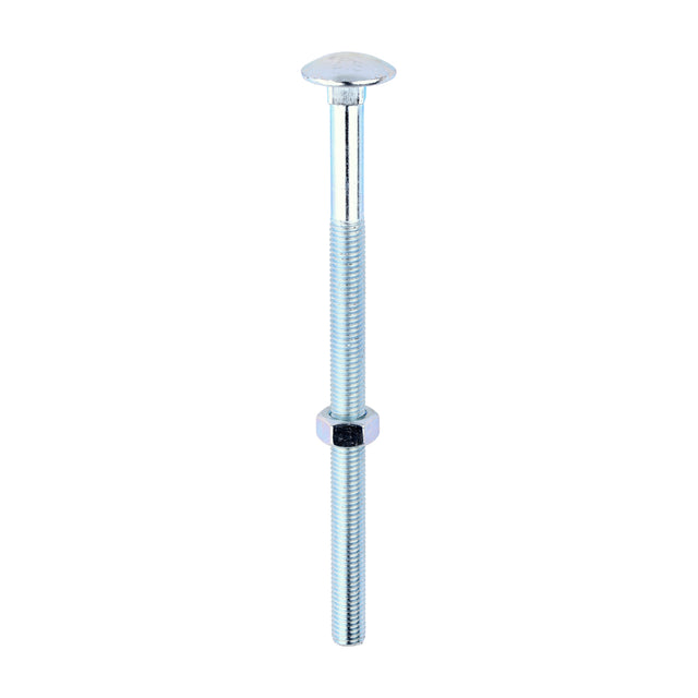 This is an image of Timco - Carriage Bolts & Hex Nuts - Zinc M12 x 200mm - (10 PCS Box) 12200CB