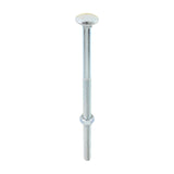 This is an image of Timco - Carriage Bolts & Hex Nuts - Zinc M12 x 240mm - (10 PCS Box) 12240CB