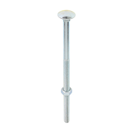 This is an image of Timco - Carriage Bolts & Hex Nuts - Zinc M12 x 240mm - (10 PCS Box) 12240CB