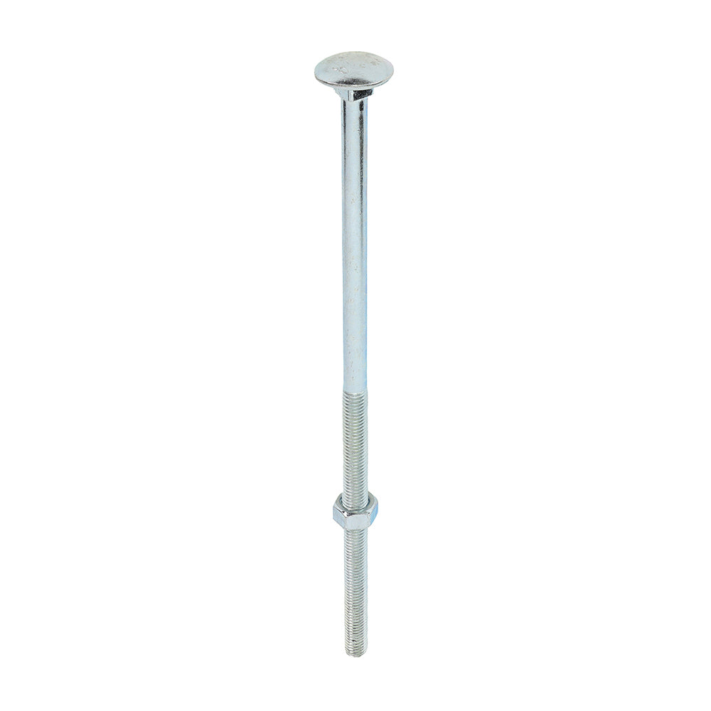 This is an image of Timco - Carriage Bolts & Hex Nuts - Zinc M12 x 300mm - (10 PCS Box) 12300CB