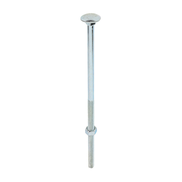 This is an image of Timco - Carriage Bolts & Hex Nuts - Zinc M12 x 300mm - (10 PCS Box) 12300CB