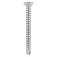 This is an image of Timco - Window Fabrication Screws - Countersunk - PH - Self-Tapping Thread - Self-Drilling Point - Martensitic Stainless Steel & Silver Organic 3.9 x 25mm - (1000 PCS Box) 123SS