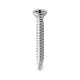 This is an image of Timco - Window Fabrication Screws - Countersunk - PH - Self-Tapping - Self-Drilling Point - Zinc 3.9 x 32mm - (1000 PCS Box) 124Z