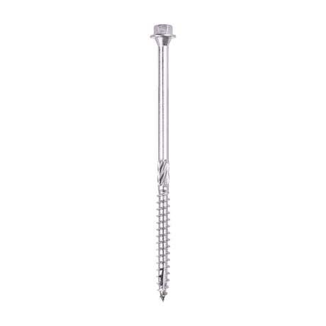 This is an image of Timco - Timber Frame Construction & Landscaping Screws - Hex - A4 Stainless Steel 6.7 x 125mm - (25 PCS Tube) 125INDEXSST