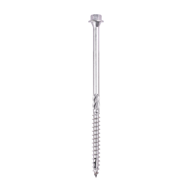 This is an image of Timco - Timber Frame Construction & Landscaping Screws - Hex - A4 Stainless Steel 6.7 x 125mm - (25 PCS Tube) 125INDEXSST