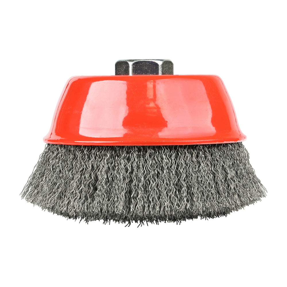 This is an image of Timco - Angle Grinder Cup Brush - Crimped Steel Wire 125mm (1 Each Box) 125TCC