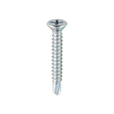 This is an image of Timco - Window Fabrication Screws - Countersunk - PH - Self-Tapping - Self-Drilling Point - Zinc 3.9 x 29mm - (1000 PCS Box) 126Z