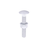 This is an image of Timco - Carriage Bolts Hex Nuts & Form A Washers - Dome - Exterior - Silver M12 x 75mm - (10 PCS TIMbag) 1275CBI