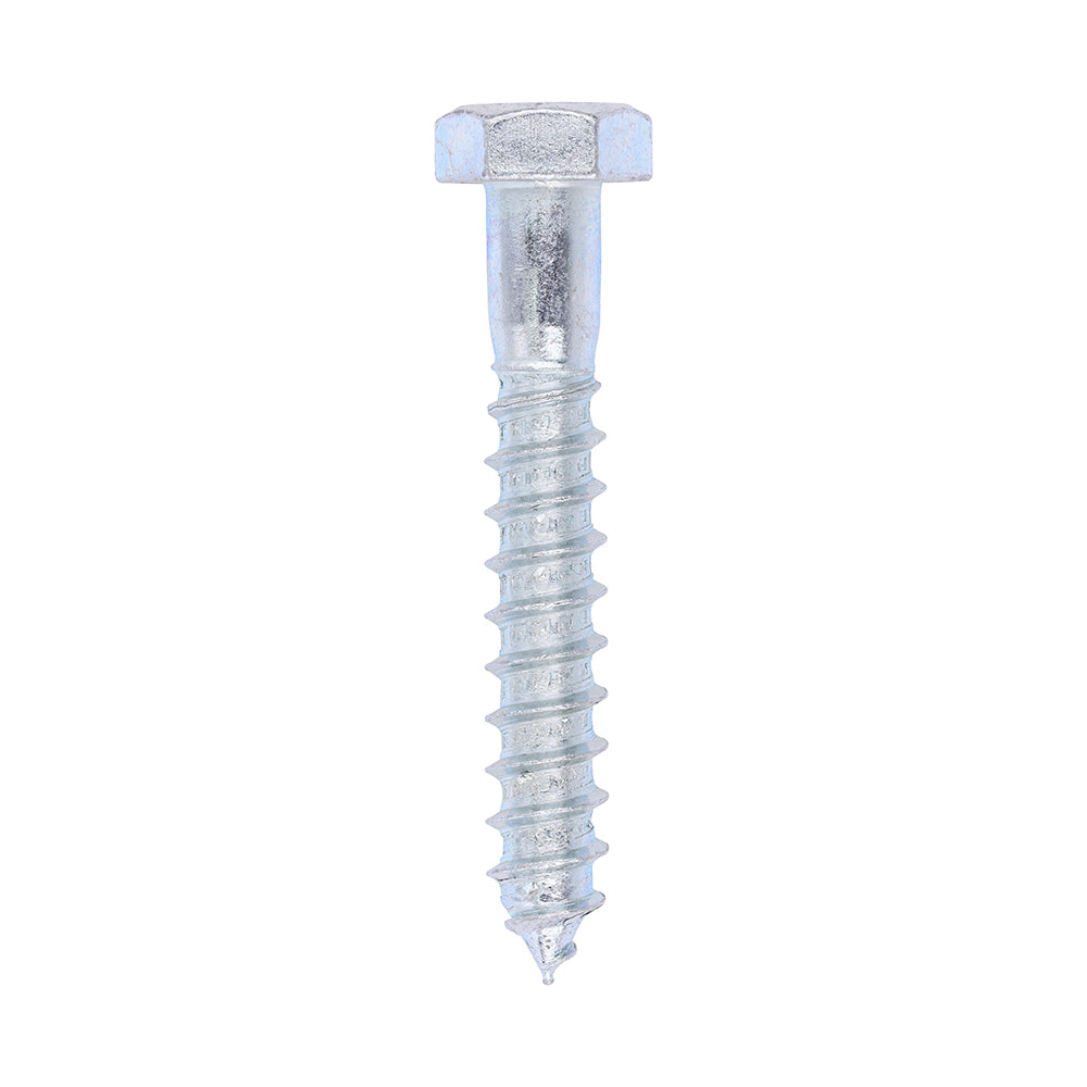 This is an image of Timco - Coach Screws - Hex - Zinc 12.0 x 80mm - (25 PCS Box) 1280CSC