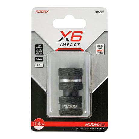 This is an image of Timco - Quick Change Adaptor 1/2 x 50 (1 Each Blister Pack) 12QCAX6