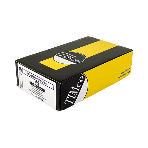 This is an image of Timco - Drop In Anchors - Zinc M12 - (50 PCS Box) 12WA