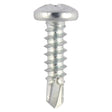 This is an image of Timco - Window Fabrication Screws - Pan - PH - Self-Tapping Thread - Self-Drilling Point - Zinc 4.2 x 19mm - (1000 PCS Box) 132Z