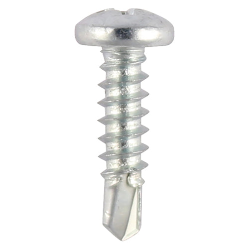 This is an image of Timco - Window Fabrication Screws - Pan - PH - Self-Tapping Thread - Self-Drilling Point - Zinc 4.2 x 19mm - (1000 PCS Box) 132Z