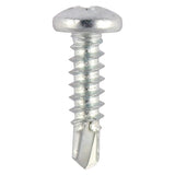 This is an image of Timco - Window Fabrication Screws - Pan - PH - Self-Tapping Thread - Self-Drilling Point - Zinc 4.2 x 19mm - (1000 PCS Box) 132Z
