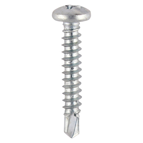 This is an image of Timco - Window Fabrication Screws - Pan - PH - Self-Tapping Thread - Self-Drilling Point - Zinc 4.2 x 19mm - (1000 PCS Box) 132Z