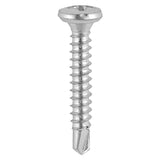 This is an image of Timco - Window Fabrication Screws - Friction Stay - Pan - PH - Self-Tapping Thread - Self-Drilling Point - Martensitic Stainless Steel & Silver Organic 3.9 x 16mm - (1000 PCS Box) 135SS