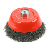 This is an image of Timco - Angle Grinder Cup Brush - Crimped Steel Wire 150mm (1 Each Blister Pack) 150TCC