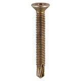 This is an image of Timco - Window Fabrication Screws - Countersunk - PH - Metric Thread - Self-Drilling Point - Yellow M4 x 16mm - (1000 PCS Box) 150Y