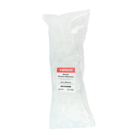 This is an image of Timco - Resin Plastic Sleeves 16 x 85mm - (100 PCS Bag) 1585CPS