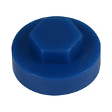 This is an image of Timco - Hex Head Cover Caps - Gentian Blue 16mm - (1000 PCS Bag) 16RAL5010CAP