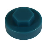 This is an image of Timco - Hex Head Cover Caps - Ocean Blue 19mm - (1000 PCS Bag) 1918C39CAP