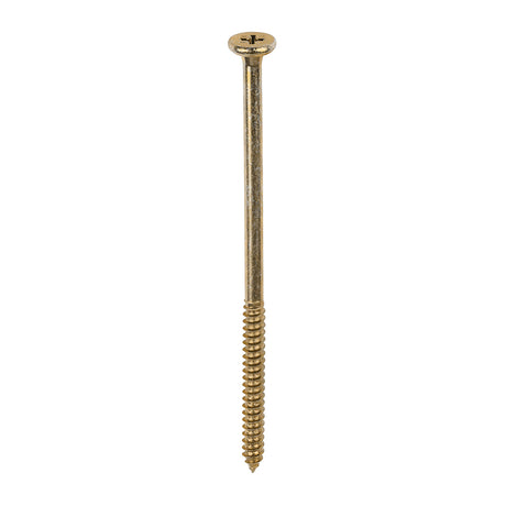 This is an image of Timco - Element Screws - Shallow Pan Countersunk - PH - Self-Tapping Thread - AB Point - Yellow 4.8 x 95mm - (200 PCS Box) 194Y