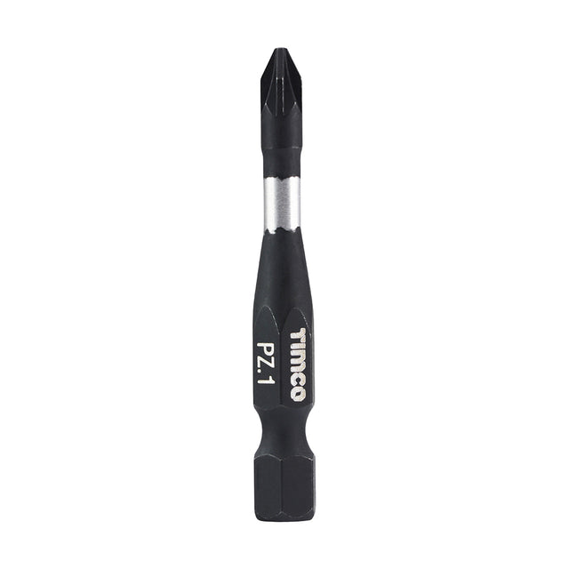 This is an image of Timco - Impact Driver Bits - PZ No.1 x 50 (5 Pieces Handy Bit Pack) 1PZ50X6