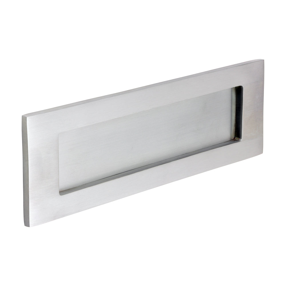 This is an image of Timco - Victorian Letter Plate - Satin Chrome 250 x 74 (1 Each Box) 200021