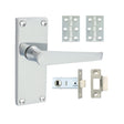 This is an image of Timco - Victorian Straight Latch Door Pack - Polished Chrome Mixed (1 Each Blister Pack) 200085
