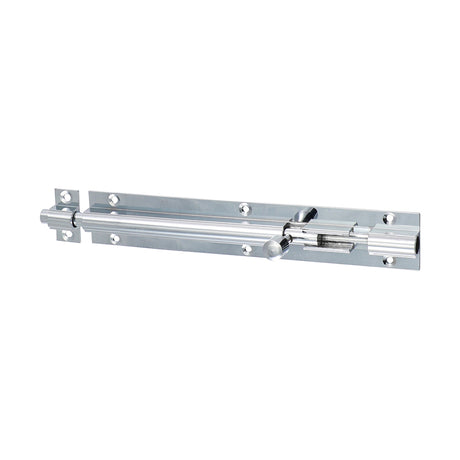 This is an image of Timco - Straight Barrel Bolt - Polished Chrome 150 x 25mm (1 Each TIMpac) 200114P
