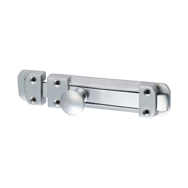 This is an image of Timco - Contract Flat Section Bolt - Satin Chrome 135 x 30mm (1 Each TIMpac) 200176P