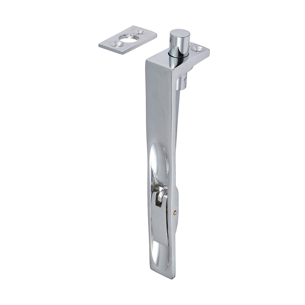 This is an image of Timco - Lever Action Flush Bolt - Polished Chrome 150 x 19mm (1 Each TIMpac) 200195P